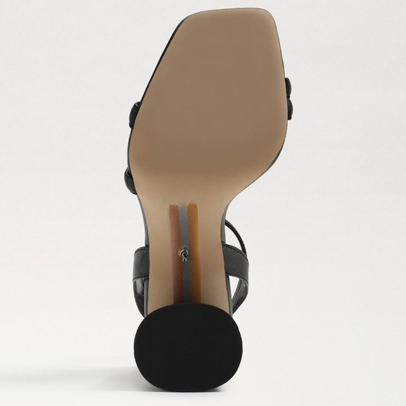 Sam Edelman NEW KIA BLOCK HEEL SANDAL Strappy Black Leather Size 10W - Picture 4 of 9